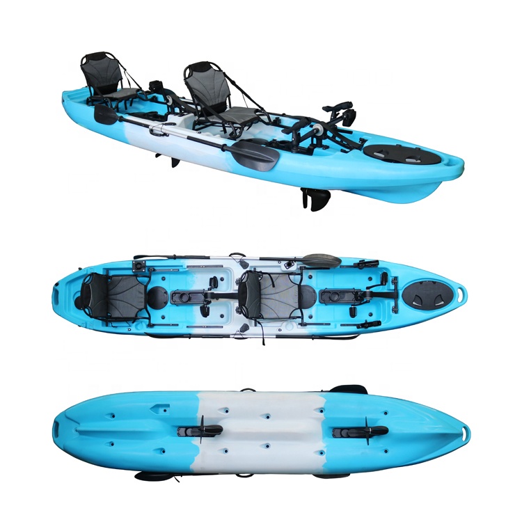 Fishing Kayak Sit In - バイキング14フィート2人乗りシットオントップロトモールドフィッシングカヤック（ペダル付き）