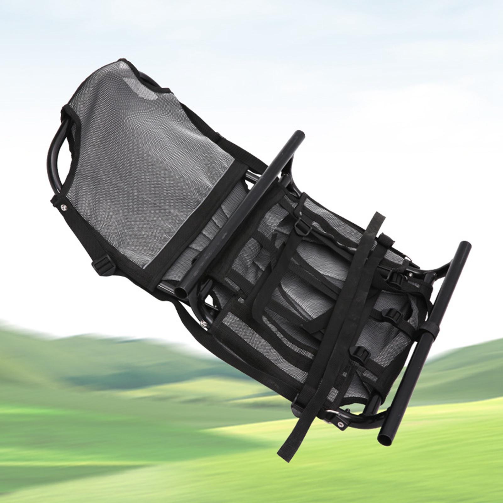 Fishing Kayak Crate - バックサポート付きのポータブルで折りたたみ可能なカヤックシート、プレミアムフィッシングシート、インフレータブルカヤック、カヌー、フィッシングボート、ドリフトスタジアム