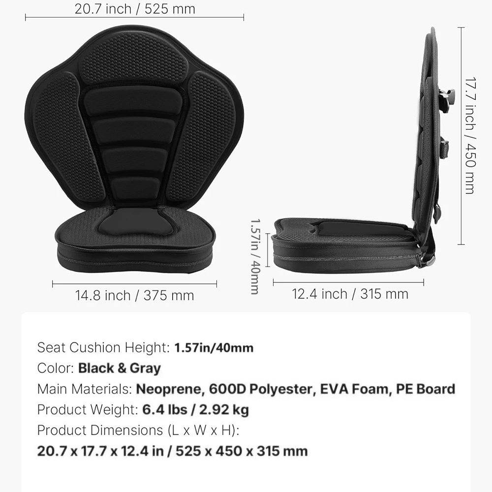 カヤックシート カヤックアクセサリー カヤック用シート 調節 - Fishing Kayak Crate のレビューと価格