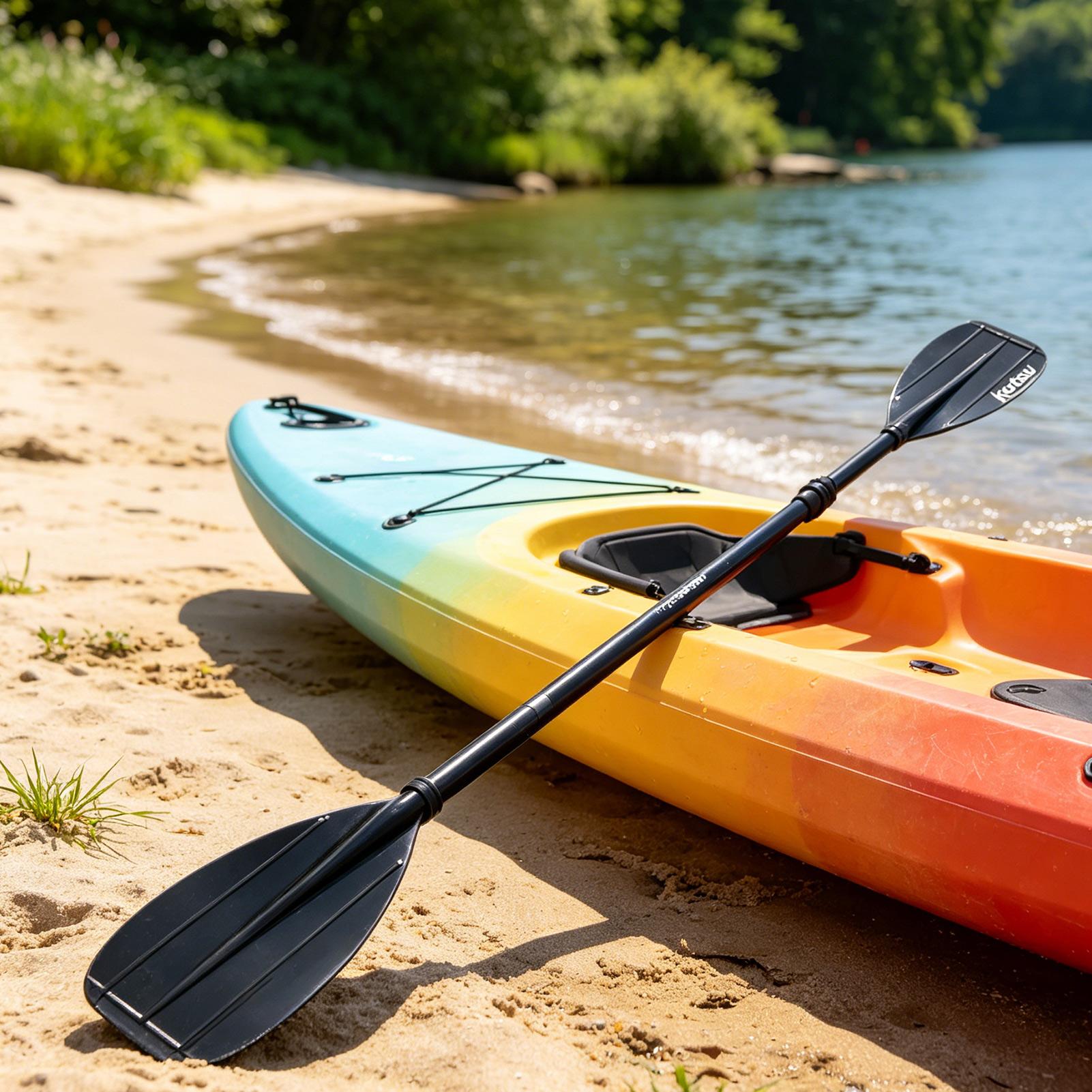2セクションカーボンファイバーカヤックパドル 軽量ダブルブレ - Fishing Kayak Paddle のレビューと価格